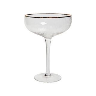 Beliani Champagnerschalen im 4er Set aus Glas Retro TOPAZ  