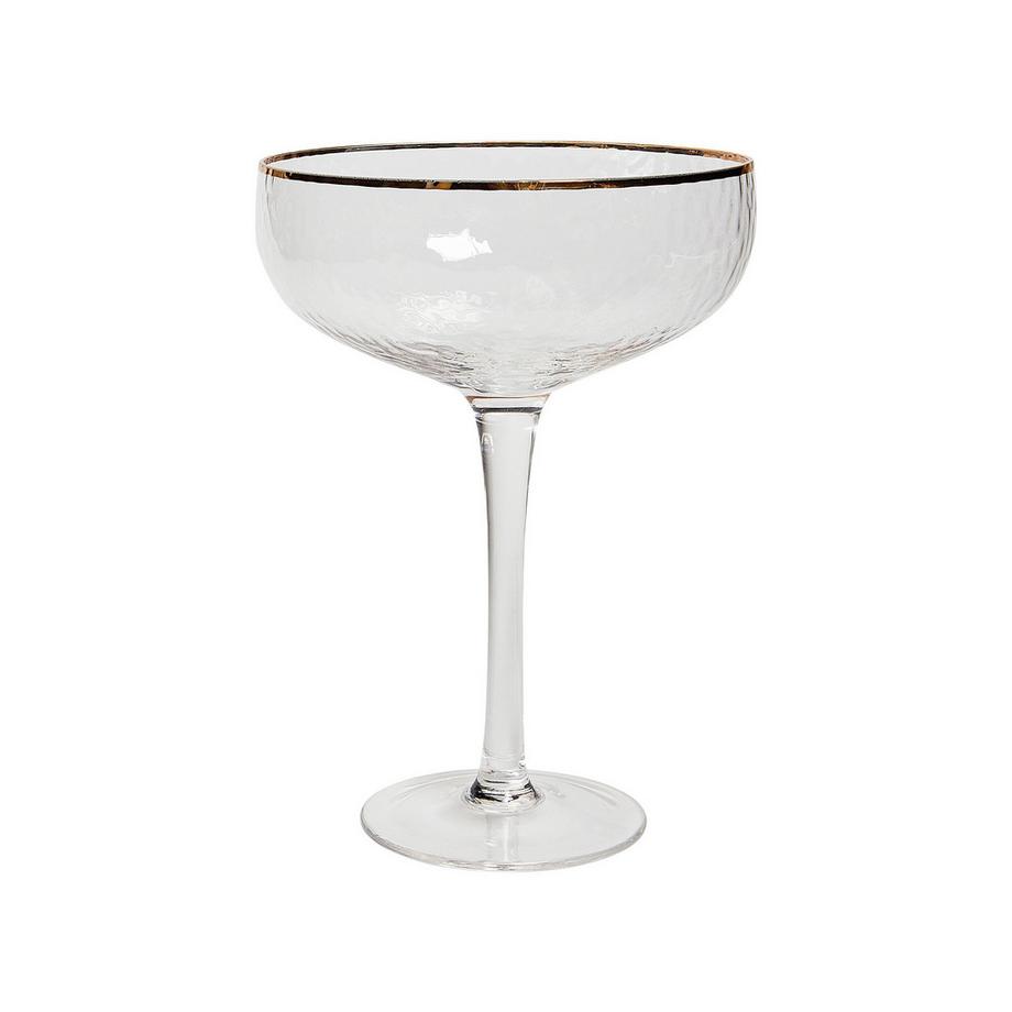 Beliani Champagnerschalen im 4er Set aus Glas Retro TOPAZ  