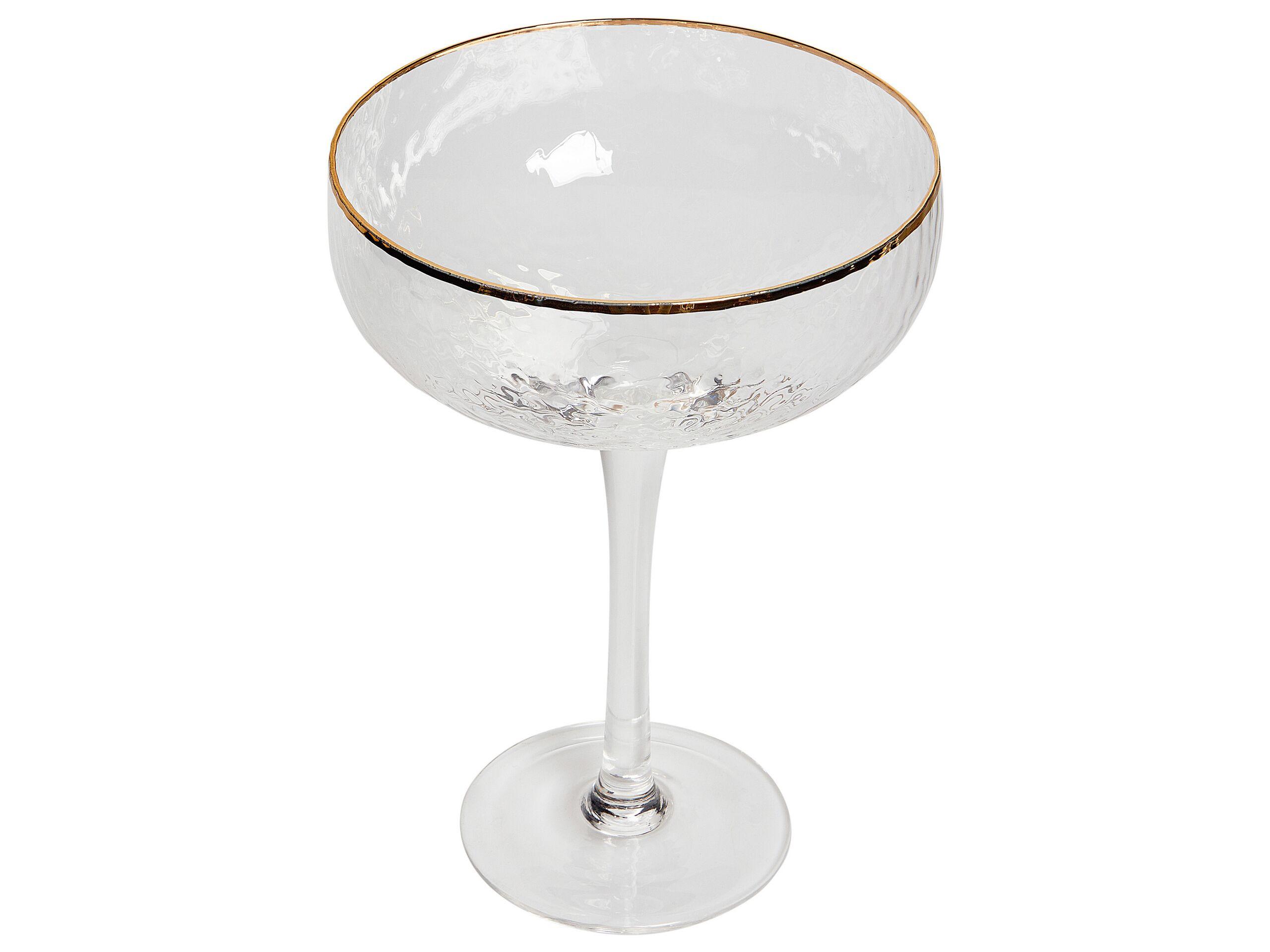 Beliani Champagnerschalen im 4er Set aus Glas Retro TOPAZ  