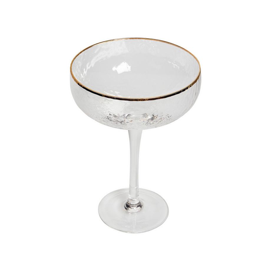 Beliani Champagnerschalen im 4er Set aus Glas Retro TOPAZ  