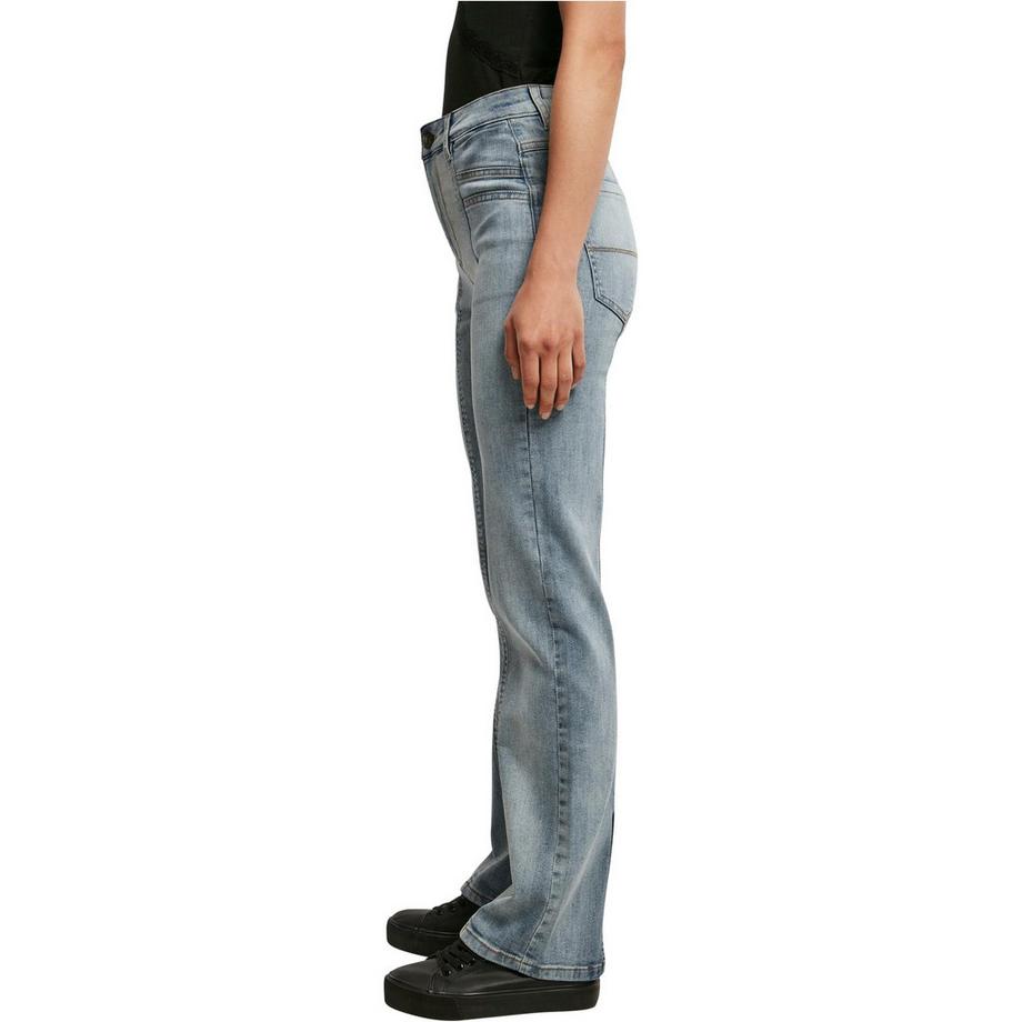 URBAN CLASSICS Jeans dritti a vita alta con spacco  