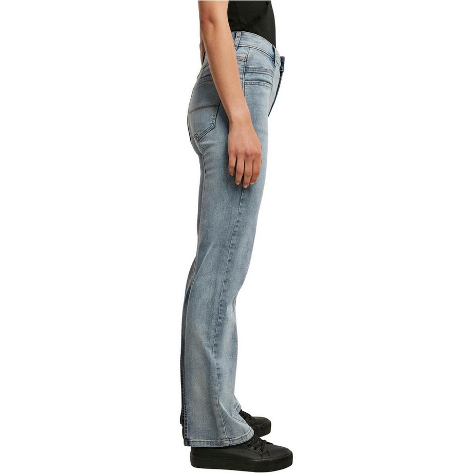 URBAN CLASSICS Jeans dritti a vita alta con spacco  