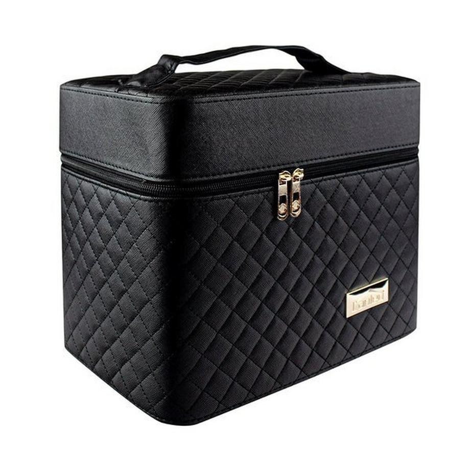 eStore  Schminktasche mit Spiegel - Schwarz 