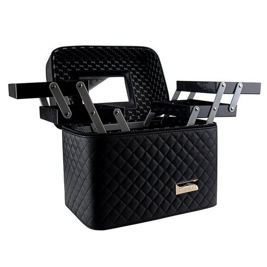 eStore  Schminktasche mit Spiegel - Schwarz 