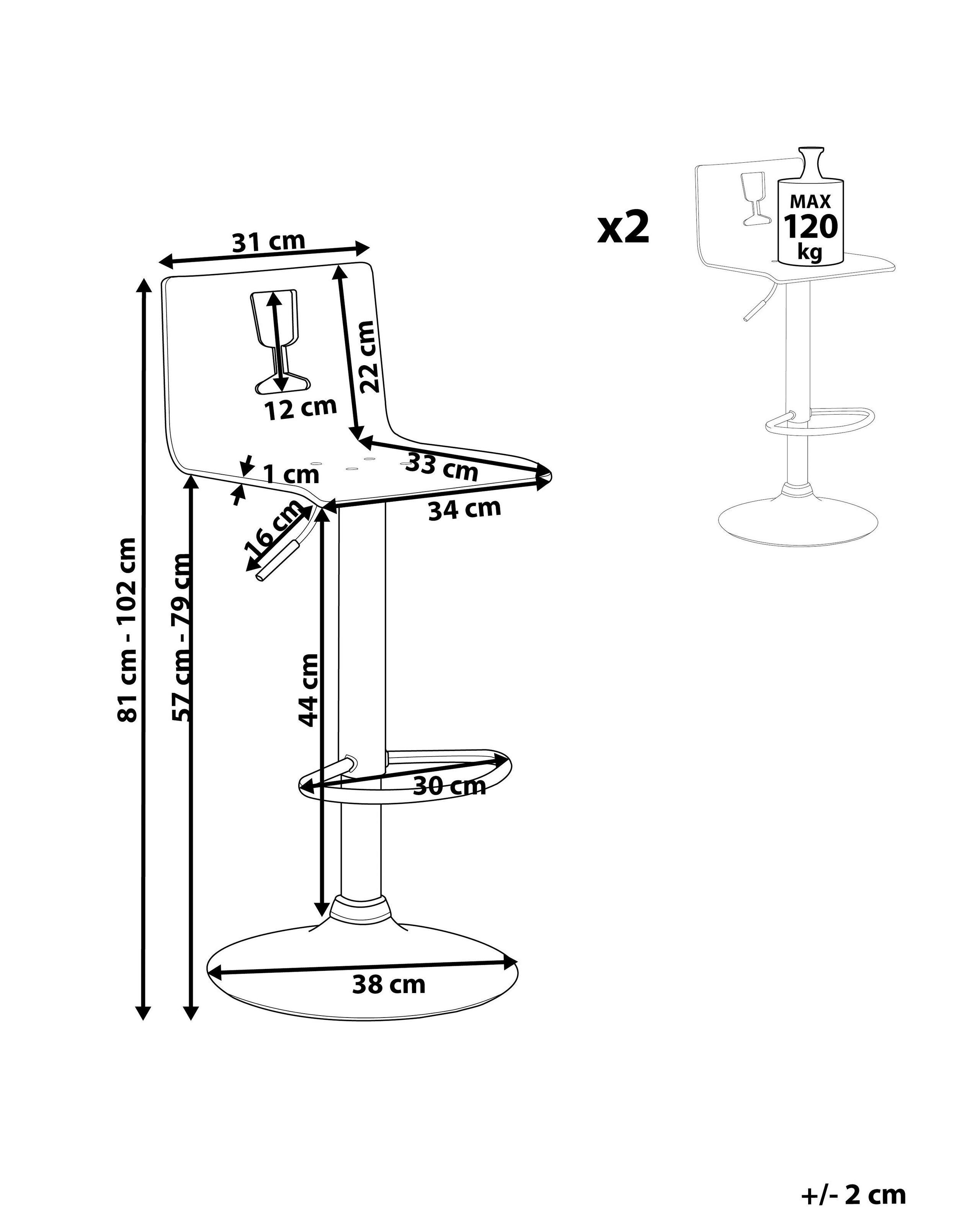 Beliani Tabouret de bar en Acrylique Moderne BUSAN  