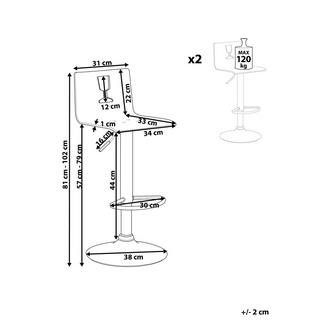 Beliani Tabouret de bar en Acrylique Moderne BUSAN  