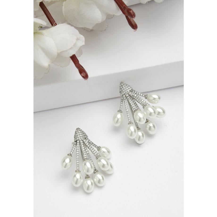 AVANT-GARDE PARIS  Collezione Diva Orecchini a Goccia a Grappolo di Zircone 