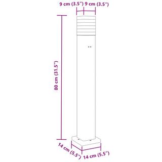 VidaXL Lampadaire d'extérieur aluminium  