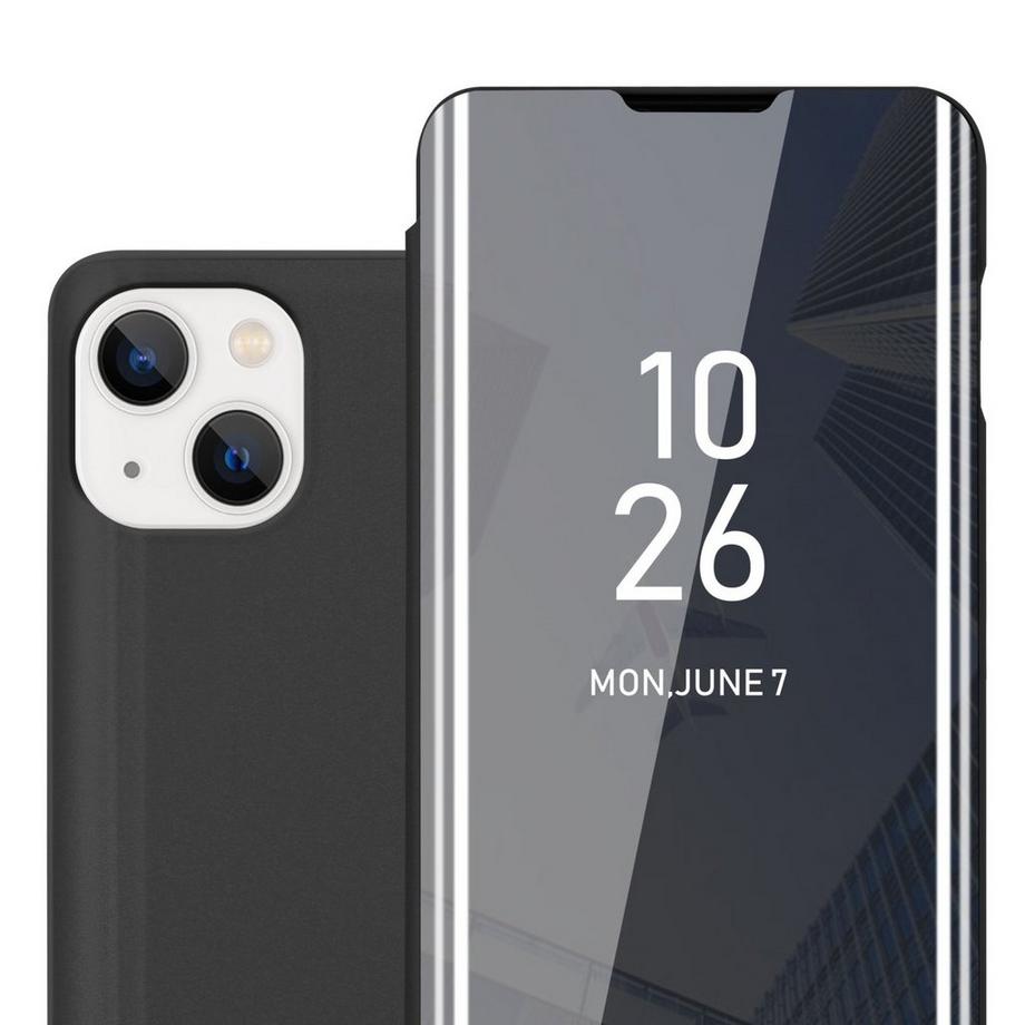 Hülle für Apple iPhone 14 PLUS Spiegel Standfunktion 360 Grad Schutz