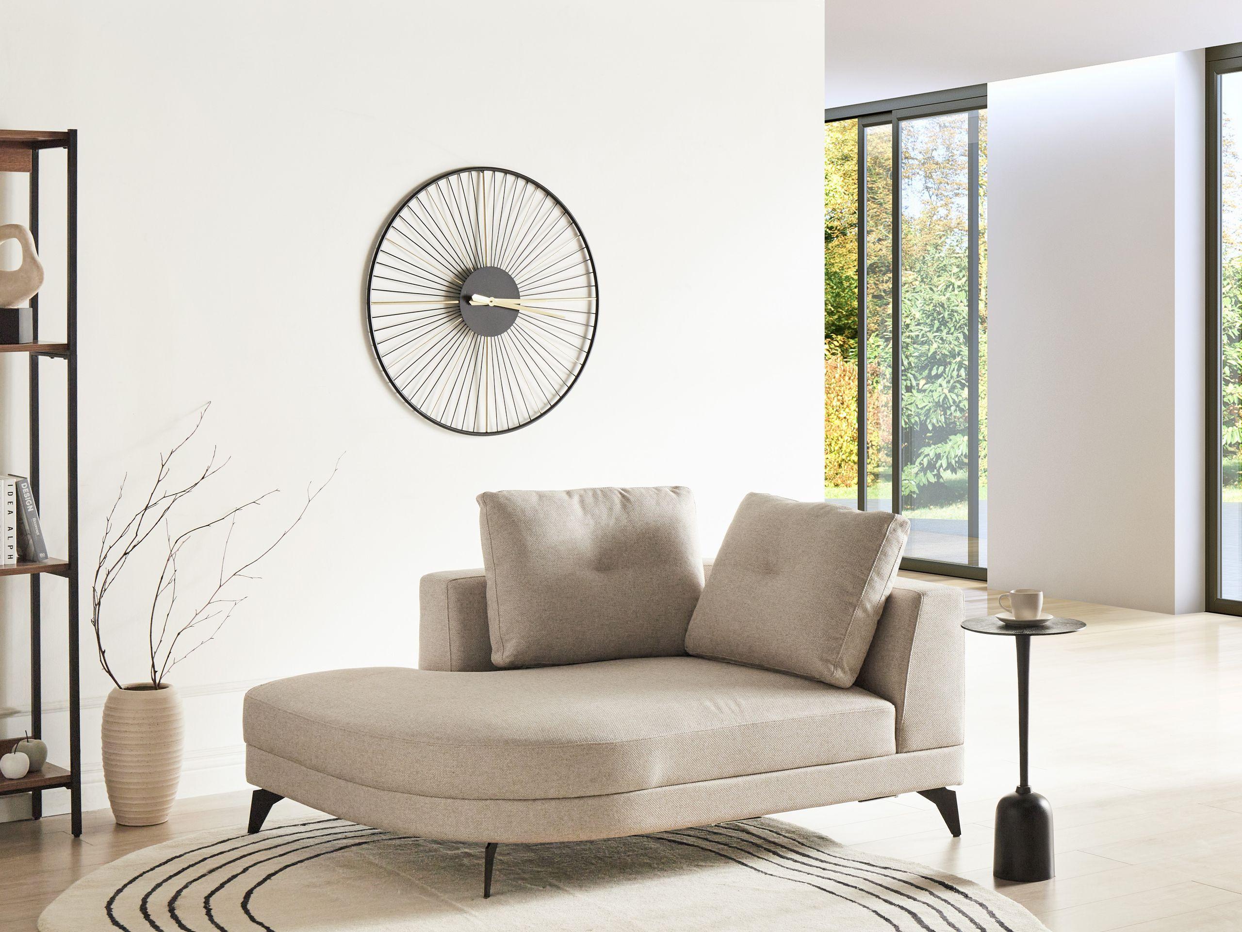 Beliani Chaise longue en Lino sintetico Moderno MARUM  