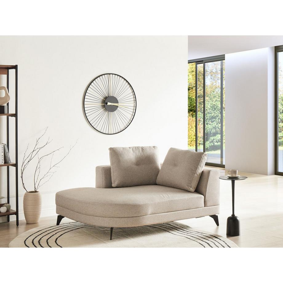 Beliani Chaise longue en Lin synthétique Moderne MARUM  