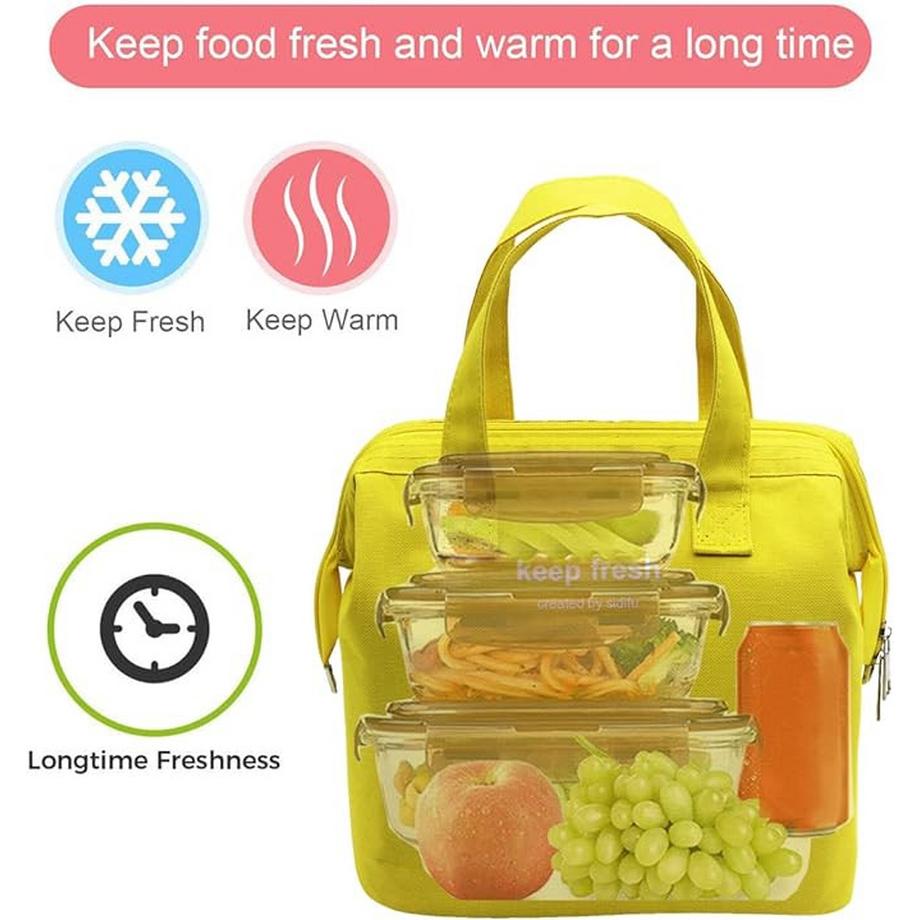 Only-bags.store  Isolierte Lunch Bag, einfache Bento Kühltasche, Lunch Tote Bag für Lunch Box, Erwachsene Picknick Arbeiten Wandern Strand Lunch Bag 