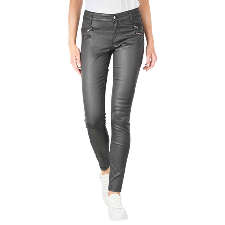MAC Beschichtete Zip Skinny Jeans  