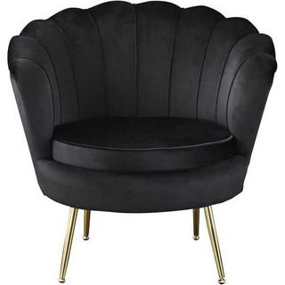 mutoni Fauteuil Shell en velours noir  