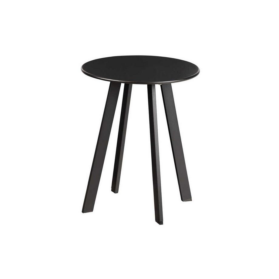 Table d'appoint Fer métal noir rond 40x40