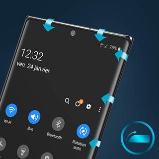 Avizar  Verre Trempé Samsung Note 20 Ultra Noir 