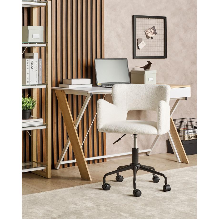 Beliani Chaise de bureau en Bouclé Moderne SANILAC  