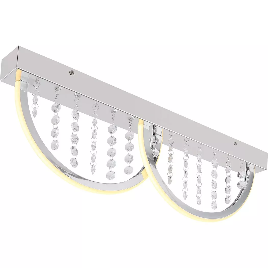 mutoni – Deckenleuchte Gert Chrom 1xLED 6x60x20, One Size, Transparent