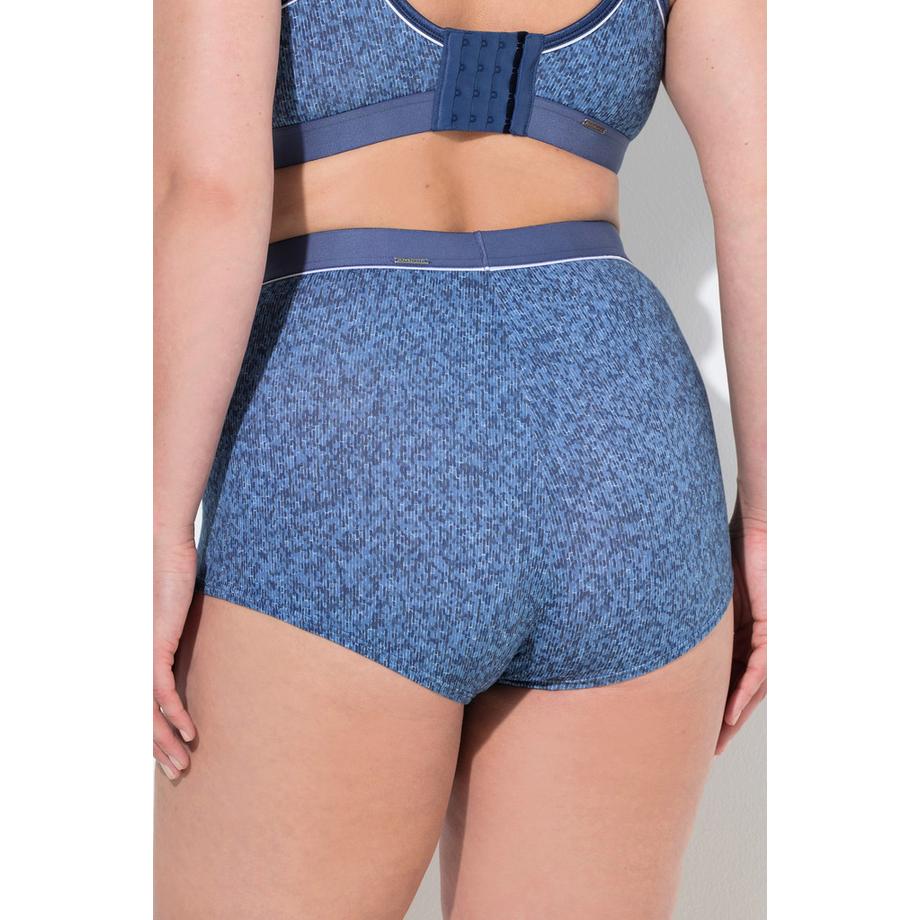 Ulla Popken Culotte Hipster Jersey Mélangé Aspect Jean  