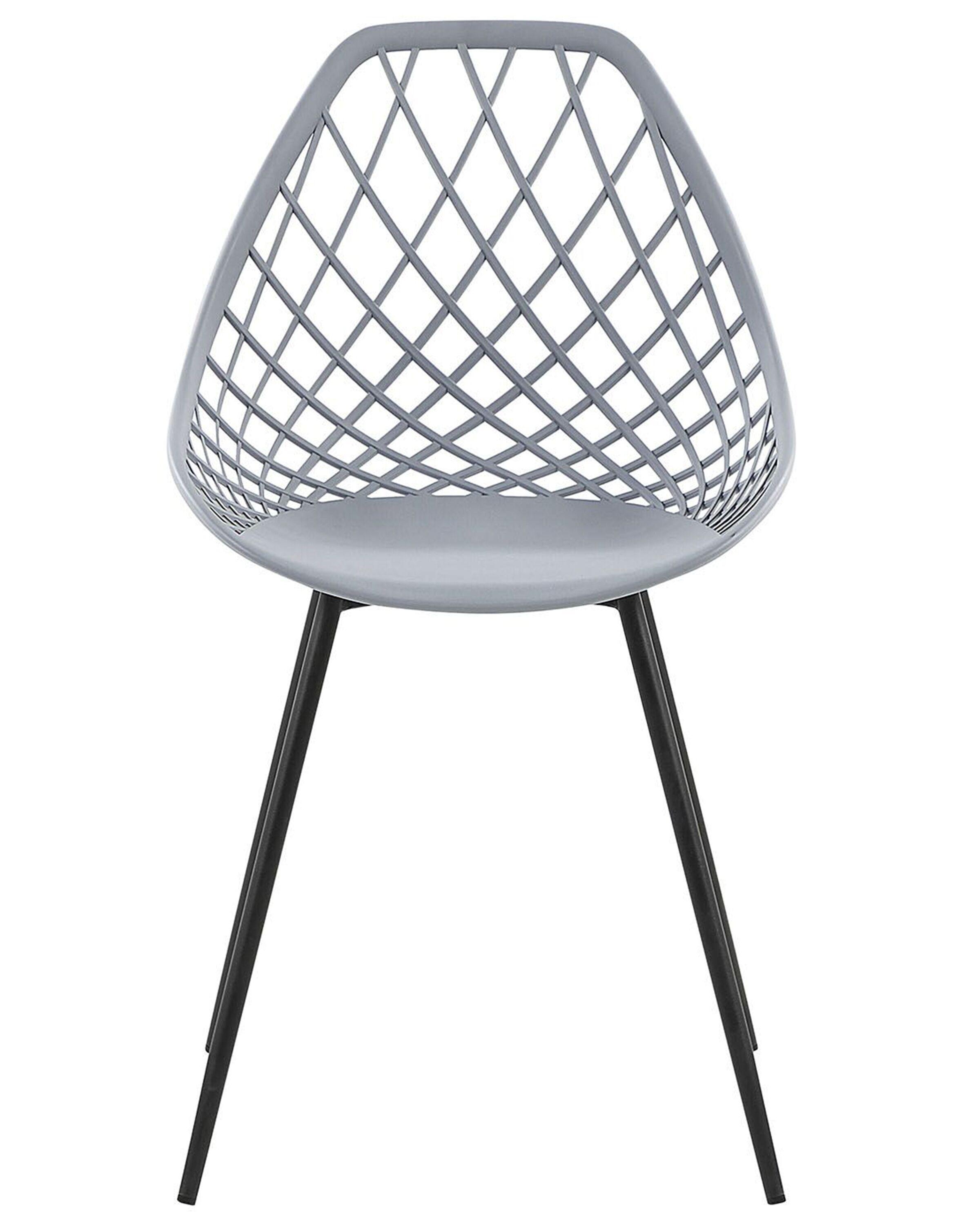 Beliani Esszimmerstuhl 2er Set aus Kunststoff Modern CANTON  