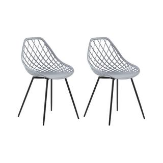 Beliani Lot de 2 chaises en Matière synthétique Moderne CANTON  