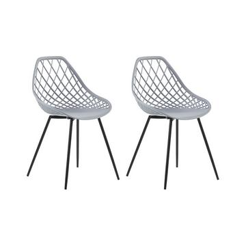 Lot de 2 chaises de salle à manger en Matière synthétique Moderne CANTON