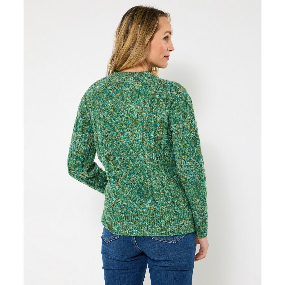 Joe Browns Pull torsadé vert en laine mélangée  