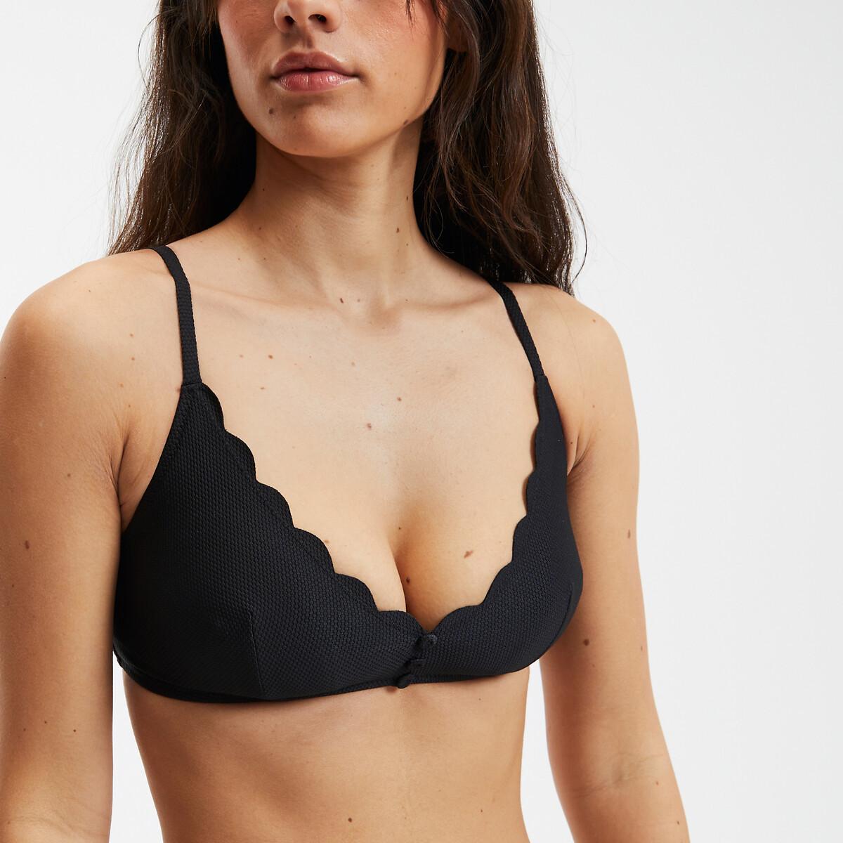 La Redoute Collections Bikini-Oberteil mit Wellenkante  