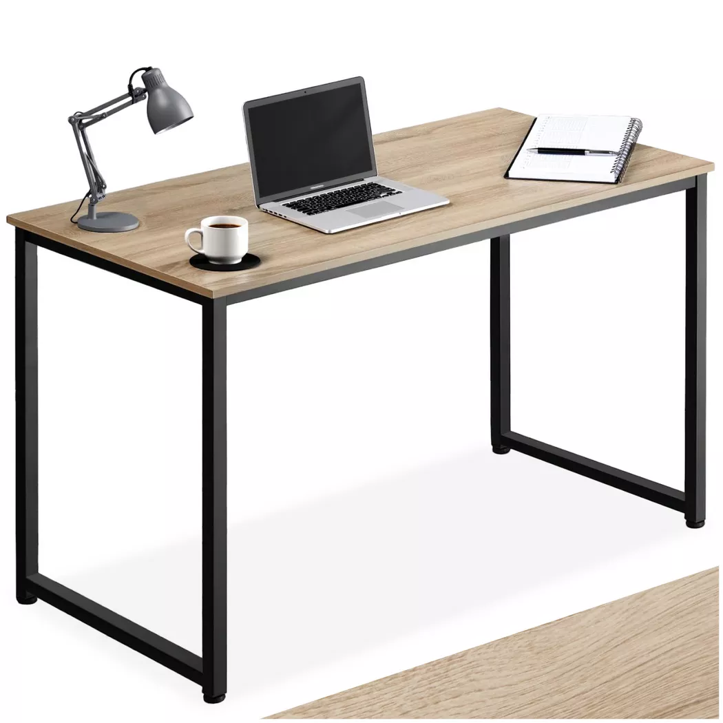 Tectake - Bureau FLINT Style industriel, 120 x 59 cm, Châtain