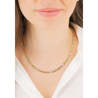 MUAU Schmuck  Collier 8er-Kette Bicolor Gelb-/Weissgold 750, 3.8mm, 45cm 