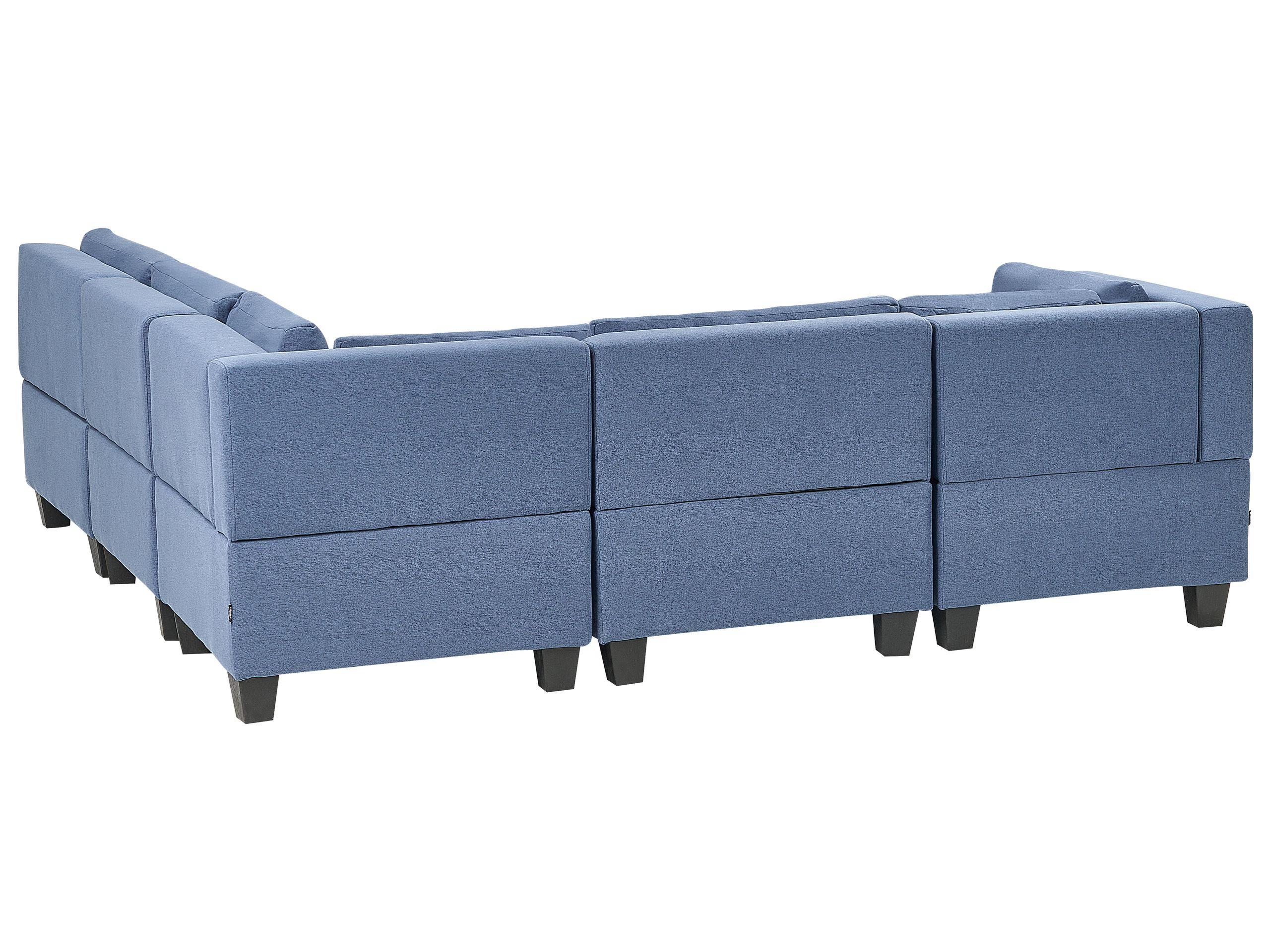 Beliani Ecksofa mit Ottomane aus Polyester Modern UNSTAD  