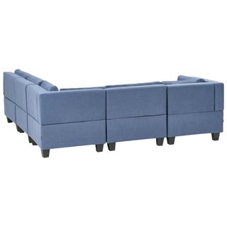 Beliani Ecksofa mit Ottomane aus Polyester Modern UNSTAD  