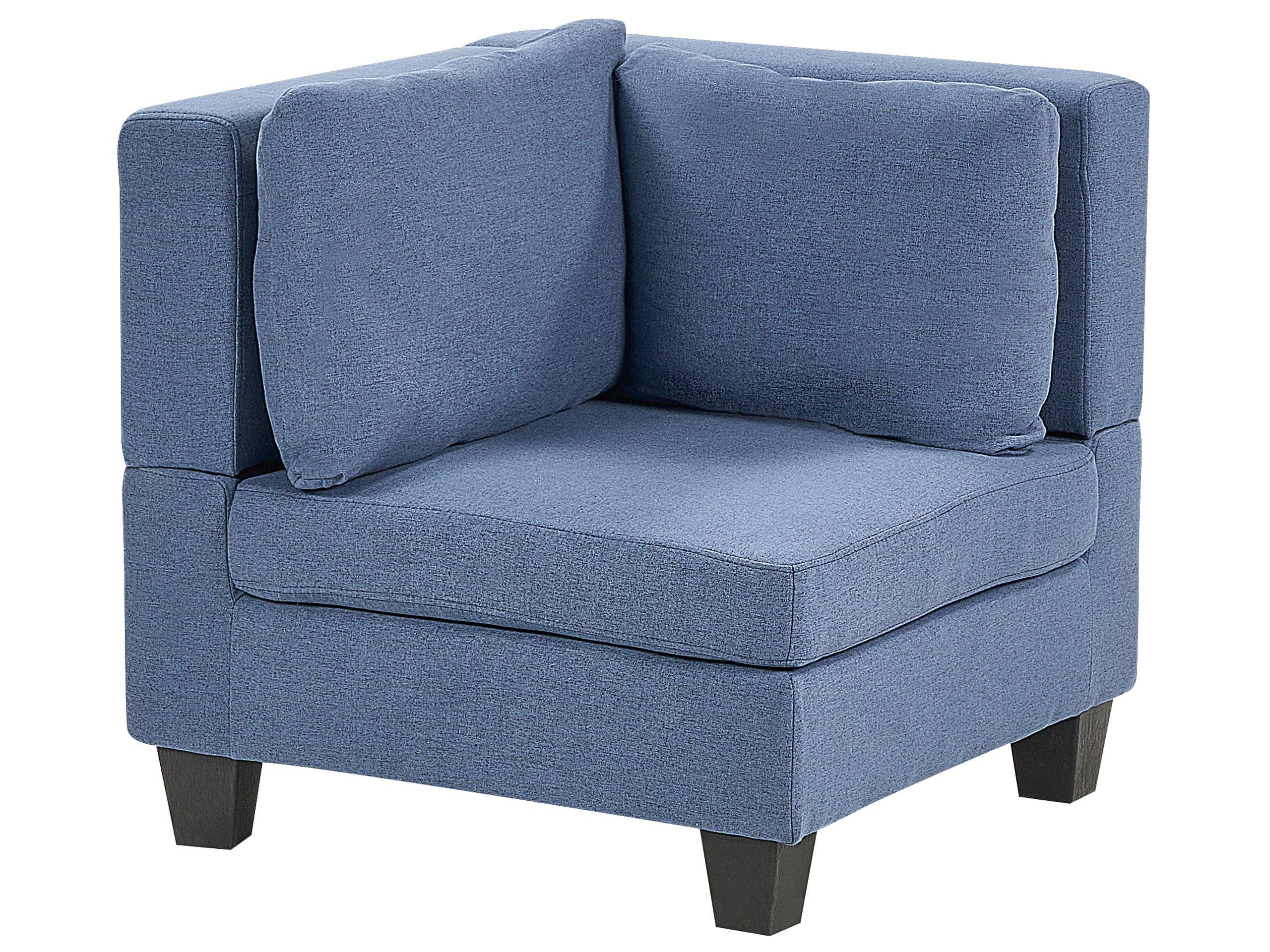 Beliani Ecksofa mit Ottomane aus Polyester Modern UNSTAD  