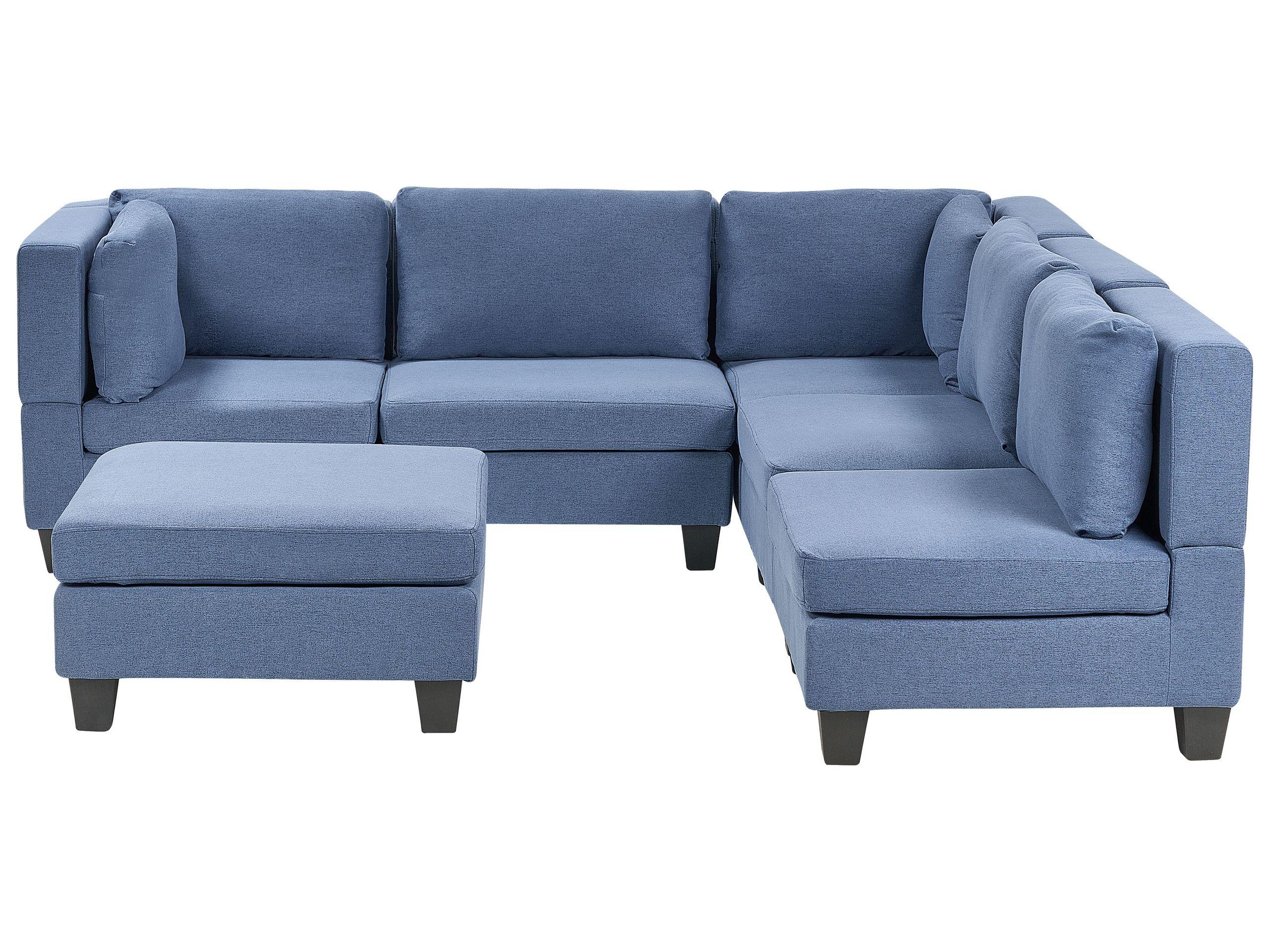 Beliani Ecksofa mit Ottomane aus Polyester Modern UNSTAD  