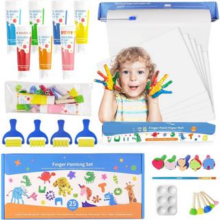 Activity-board  Abwaschbares Fingerfarben-Set, ungiftige Fingerfarben für Kinder-Kunstzubehör 