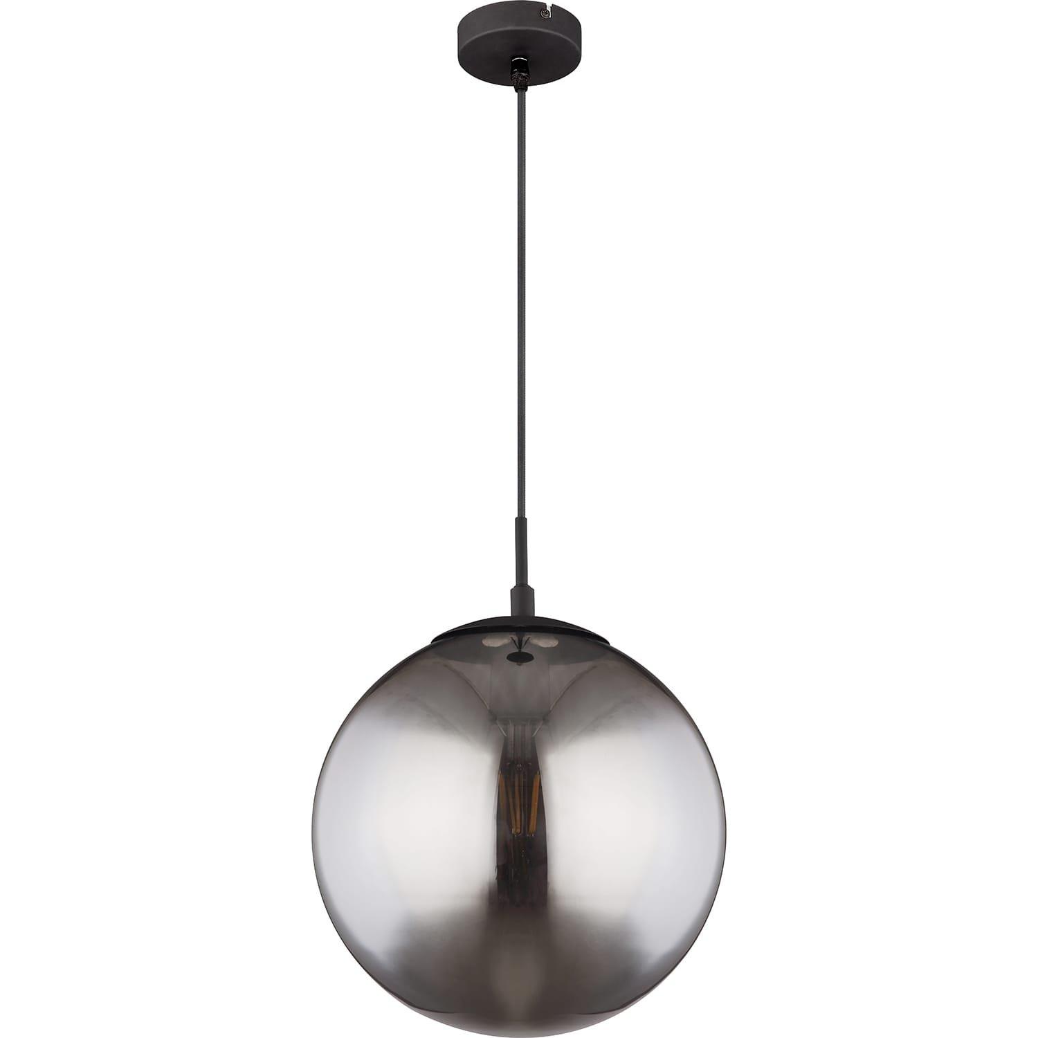 mutoni Lampe à suspension Blama métal noir mat 1xE27  