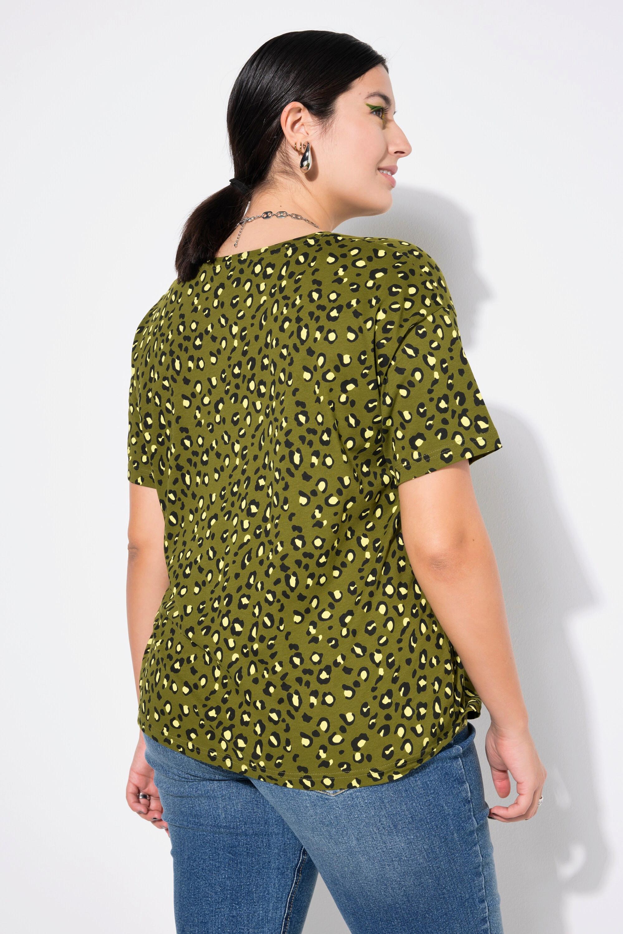 Studio Untold  T-shirt dal taglio oversize con colorata stampa leopardata 