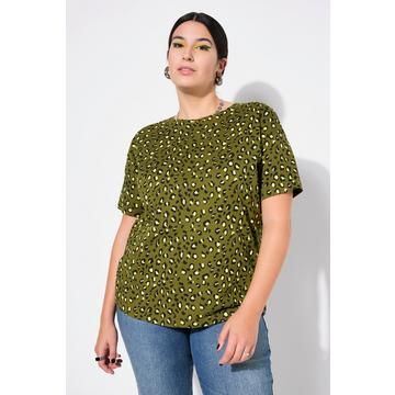 T-shirt dal taglio oversize con colorata stampa leopardata