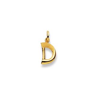 MUAU Schmuck  Pendentif lettre D or jaune 750, 20x10mm 