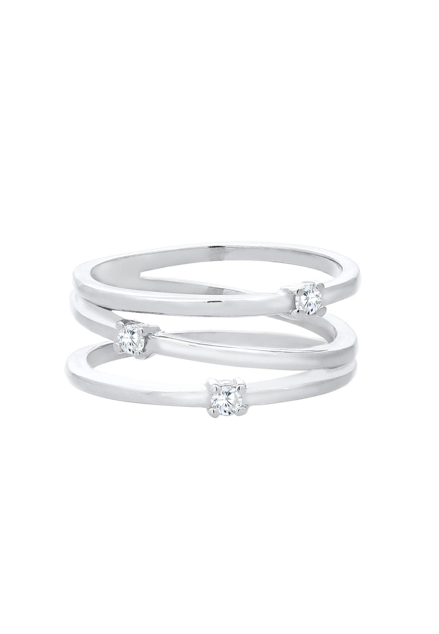 Elli  Ring Wickelring Filigran Zirkonia Trend 925 Silber 