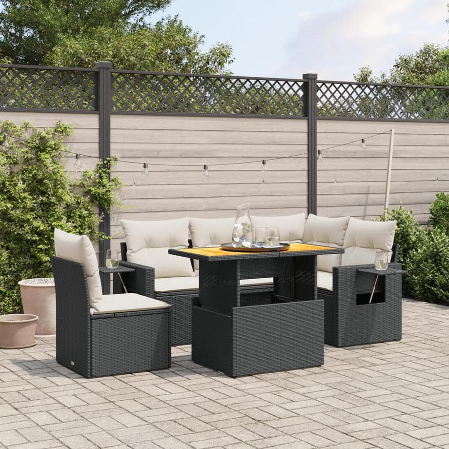 VidaXL set divano da giardino Polirattan  