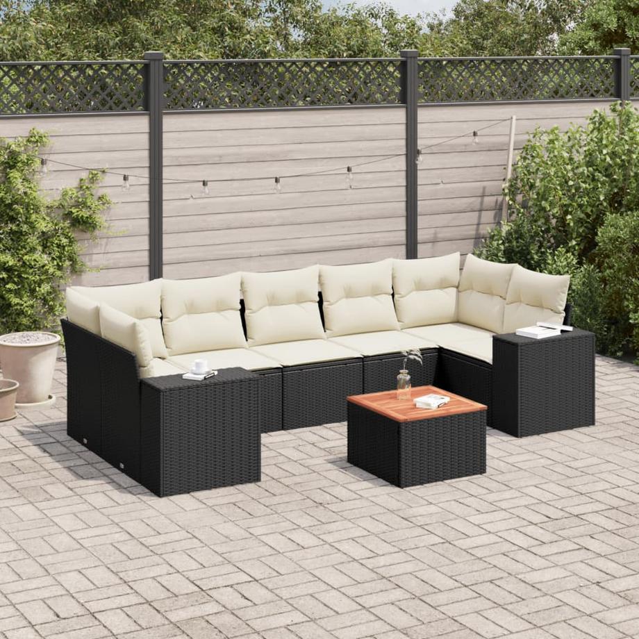 VidaXL set divano da giardino Polirattan  