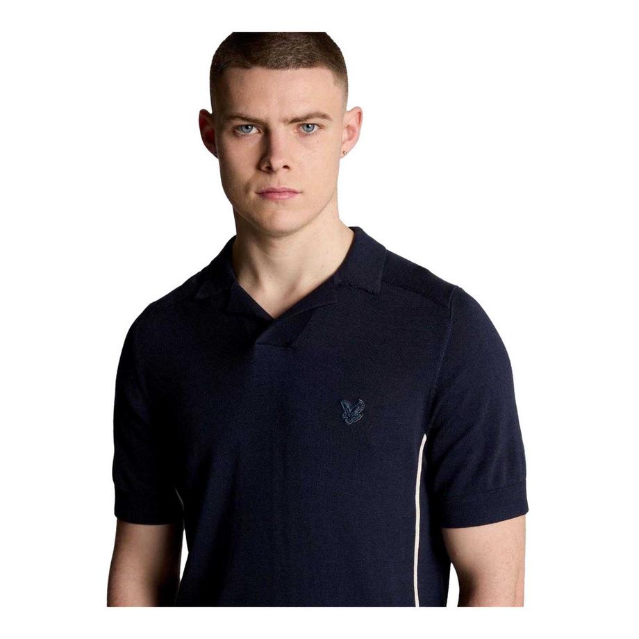 LYLE & SCOTT Maglietta Polo Misto Cotone con Righe Contrasto  