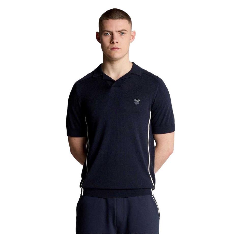 LYLE & SCOTT Maglietta Polo Misto Cotone con Righe Contrasto  