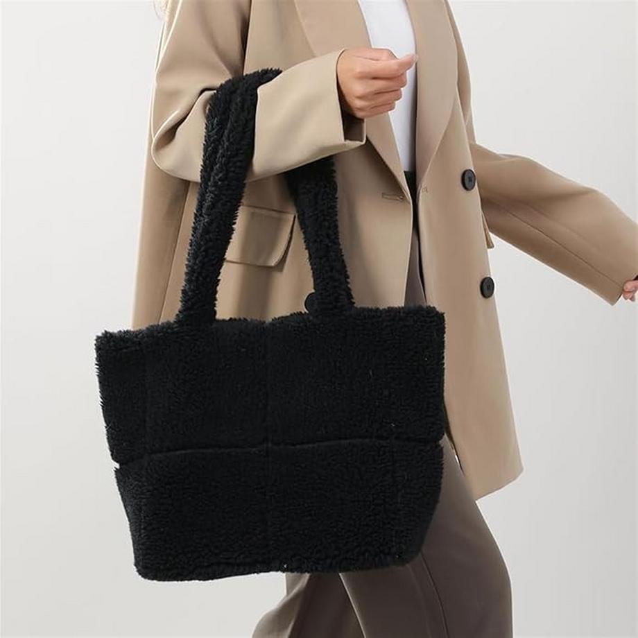 Only-bags.store Borsa a tracolla chic in pelliccia sintetica  