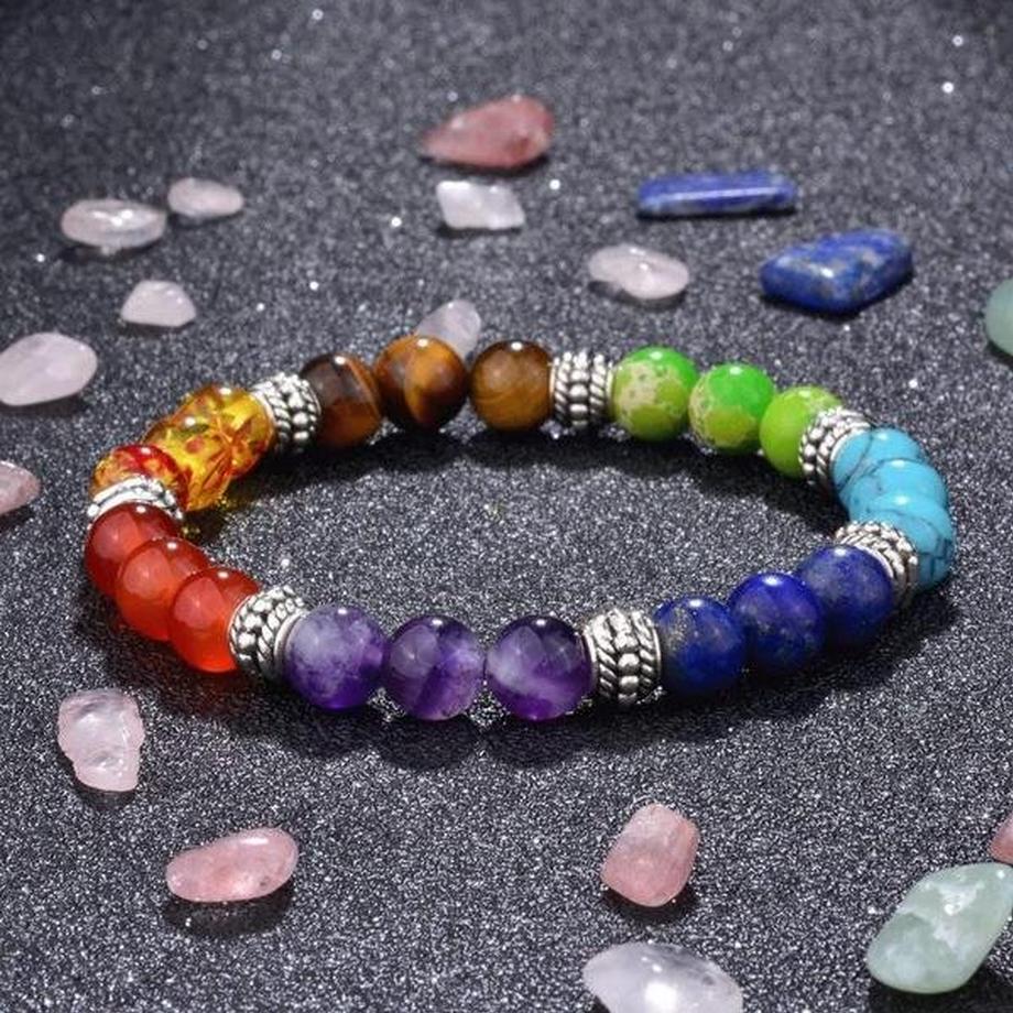 eStore  Bracelet Diffuseur Pierre de Lave 7 Chakra 