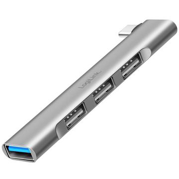 Hub USB-C ultra-fin à 4 ports : 1 USB-A3.0, 3 USB-A2.0