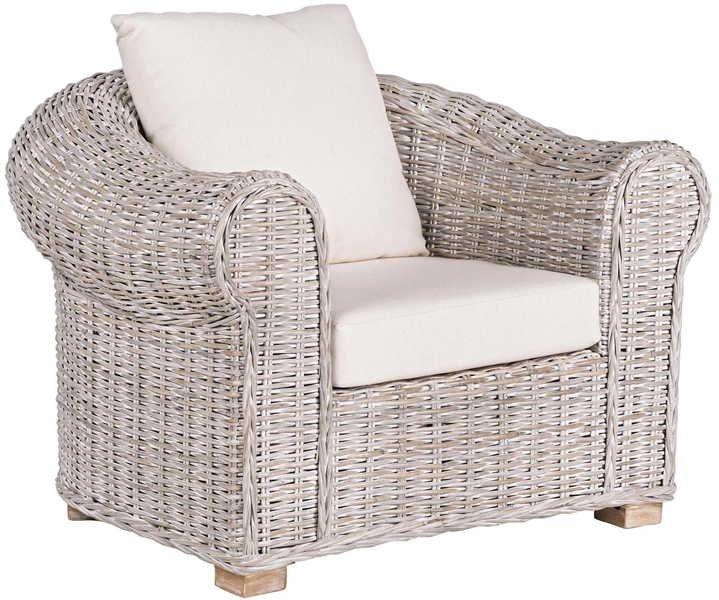 mutoni Fauteuil de jardin avec coussins Coba  