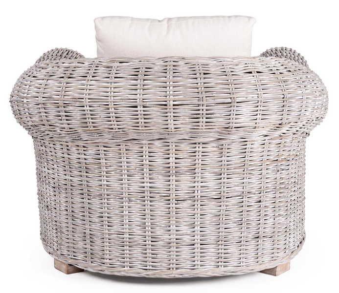 mutoni Fauteuil de jardin avec coussins Coba  