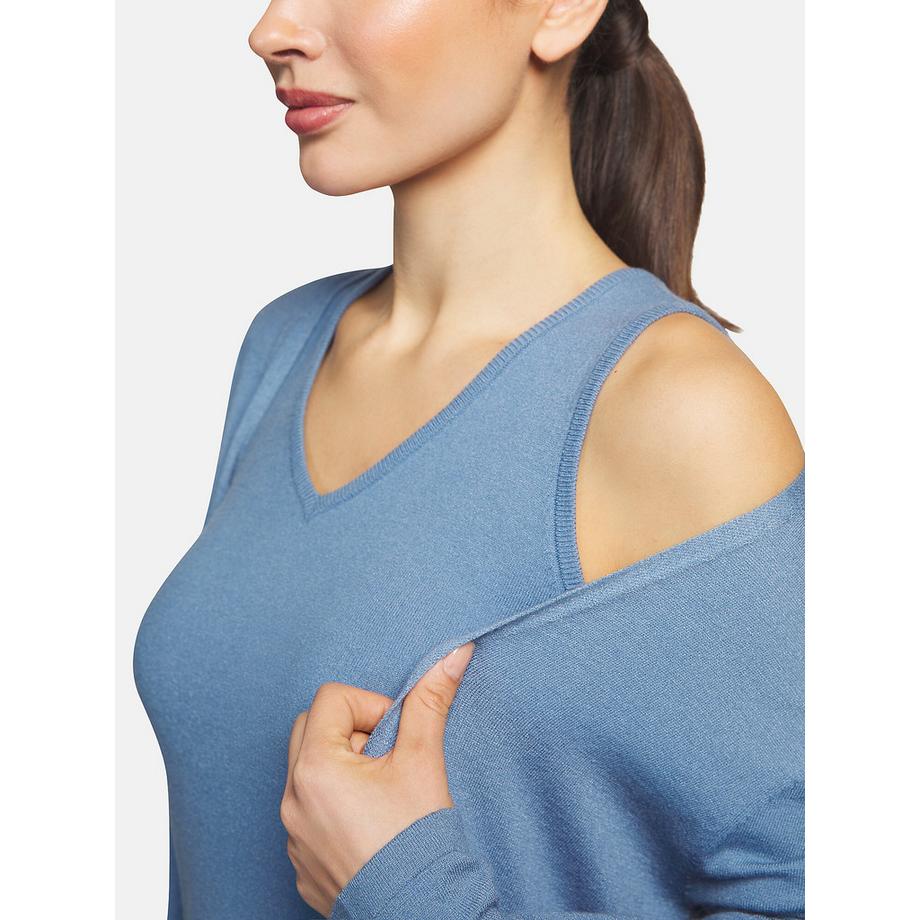 Selmark Tricot Ensemble Loungewear Trois Pièces Cardigan Top et Pantalon Palazzo  